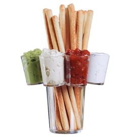 AIOS DIPA Unbreakable Dippers & Dip Set – Perfect for Breadsticks, Celery etc. and Dips – Dishwasher Safe Polycarbonate Snack & Condiment Holder