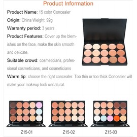 YARLADY 15 Color Contour Kit-Face Contouring and Highlighter Palette-Makeup Blemish Concealer Cream Palette - Full coverage，Moisturizing and waterproof，lasting (Z-02)