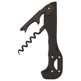 Boomerang Two-Step Soft Touch Waiter's Corkscrew - Black