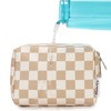 Narwey Small Checkered Makeup Bag for Purse Mini Cosmetic Bag
