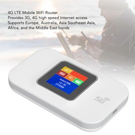 4G Portable WiFi Hotspot, Travel Mobile MiFi Hotspot with SIM Card Slot, Connection with 10 Devices, Widely Used in Europe, Australia, Asia Southeast Asia, Africa, Middle East