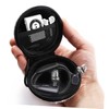 SHINEOFI 1Pc Rhinestone Studded Portable Earphone Storage Box Shockproof Travel