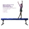 Sealoha 8ft Ultrasimple Adjustable&Foldable Balance Beam,High-Low Floor Beam Suede Gymnastics