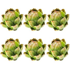 6 Piezas Artificiales Artificiales de alcachofa Verde pequeña y Realista, Ramo de Flores de imitación Realista, Centro de Mesa, Boda, Navidad, hogar, Cocina
