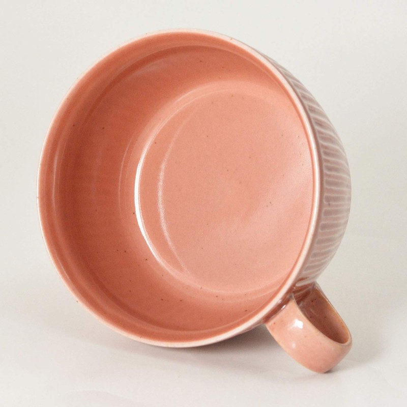 Hasamiyaki Soup Cup with Lid, Red Ash