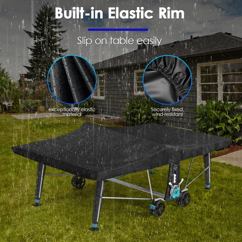 Saking Ping Pong Table Cover, 600D Heavy Duty Waterproof Table