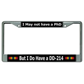 DD-214 Chrome License Plate Frame