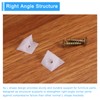 sourcing map 30 Pcs 90 Degree Plastic Corner Braces, 14x15x10mm