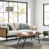 FEUFOAM Folding Coffee Table for Living Room Industrial Brown Small