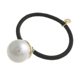 Vingtaine H-671 Single Grain Pearl Hair Rubber 0.7 inch (1.7 cm), Simple Hair Accessory