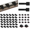 APOMOONS 50 Pcs Under Desk Cable Management, Hook and Loop
