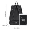 Drawstring Backpack Waterproof with Mesh PocketsString Bag Sackpack Nylon Gym