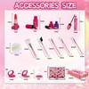 KAEGREEL Kids Pretend Makeup Kit for Girls, 15pcs Toddler Princess