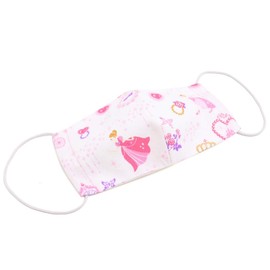 Children's Masks, Set of 2, Silver Ion Antibacterial Gauze, Powder Room Color with Princess Dress (White) N5316902