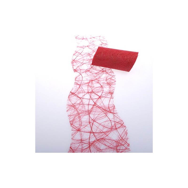 Deko AS GmbH Sizoweb Table Runner, Wave Cut, Bright Red,