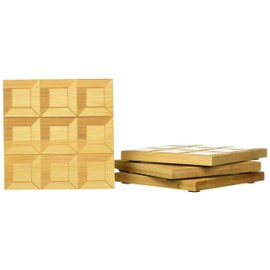 Built Quilt Distribution Lattice Square Coaster Set Gifts, Bamboo