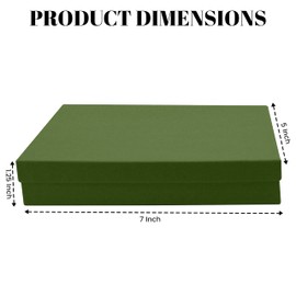 Novel Box 8 Pack Green Jewelry Gift Box 7x5x1.25in with Cotton Filled | Cardboard Jewelry Box | Gift Boxes with Lids Made in USA | Boxes for Bracelet Necklace Ring Earrings