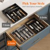 Lifewit Silverware Drawer Organizer Tray, Plastic Cutlery Storage for Kitchen