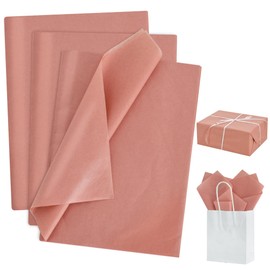 BEISHIDA 100 Sheets Cinnamon Pink Tissue Paper, Wrapping Paper, Tissue Paper for Gift Bags, 14"x20"Gift Wrap Tissue Paper Bulk for DIY Crafts Gift Wrapping Birthday Wedding Holiday Paper Flowers