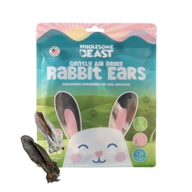 Air Dried Furry Rabbit Ears for Cats & Dogs, Whole Fur on Rabbit Ears Dog Treats, Rabbit Ears for Dogs, Single Ingredient Rabbit Treat for Dogs, Air Dried Rabbit Ears with Fur for Dogs (10 Count)