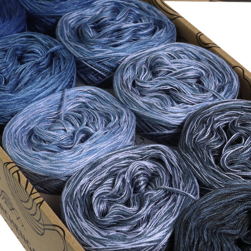Gradient Yarn Bobbel Candy Box 4-Ply Wool Knitting Wool Crochet