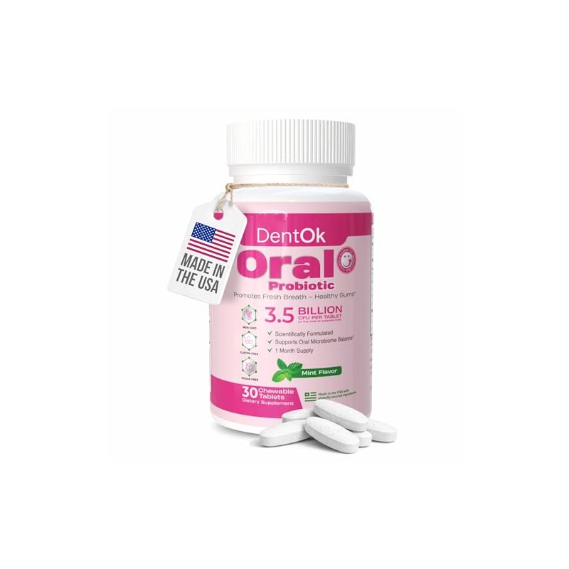 Dental Probiotic Chewable Mint Tablets for Fresh Breath