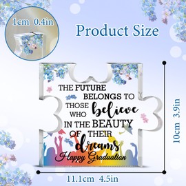 Graduation Gift for Students -Inspirational Acrylic Plaque - Desk Decor for Graduates - Office Accessories - Graduations Keepsake for Friends, Coworkers, Teachers Graduation Decorations