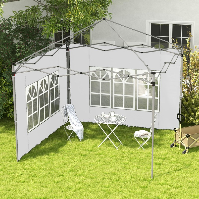 Outsunny Gazebo Side Panels with Window for 3x3(m) or 3x4m