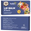 YesBes 32 Pack Lip Balm, Natural Lip Balm Bulk with