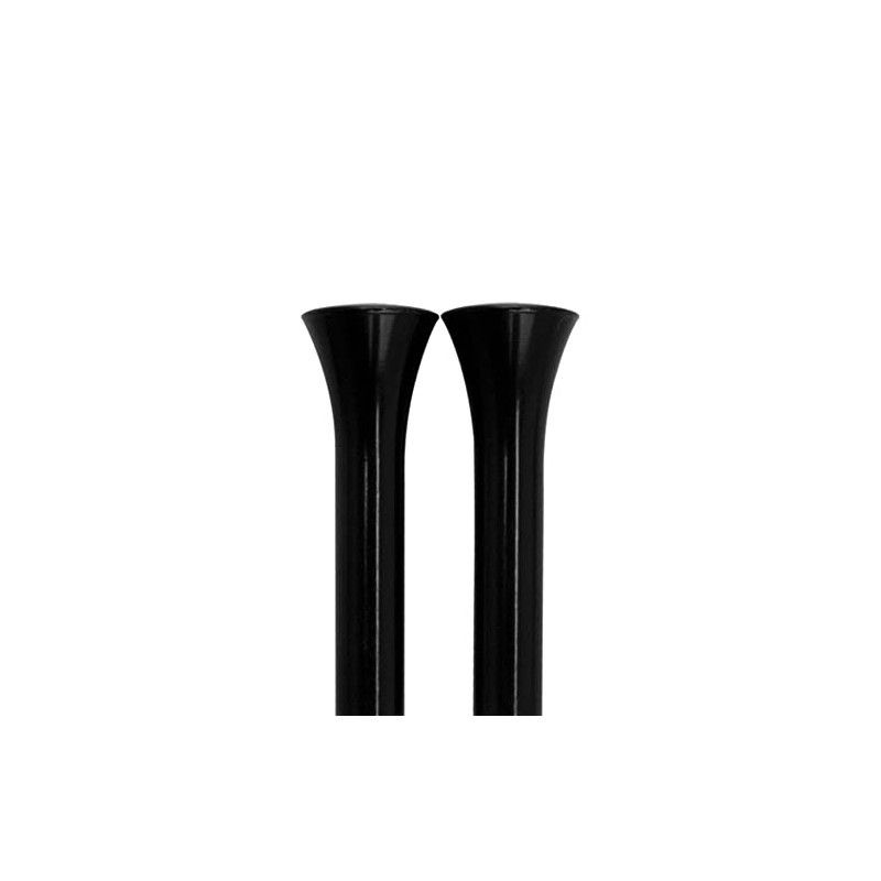 BILLET SPECIALTIES Door Lock Knobs Tri-Five Smooth Black Pair