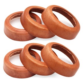 ZHIYUQL Pack of 6 Gasket Handle Pump Type 75 Handle Pump Replacement Parts Piston Sleeves, Leather Sleeve for Effective Pump Performance, Brown
