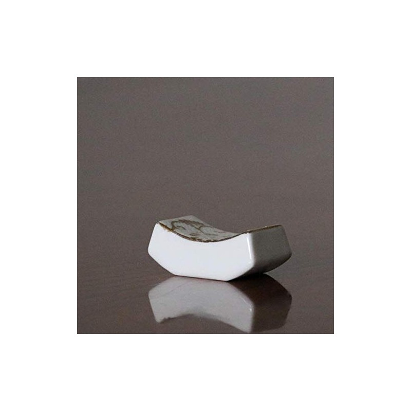 Kyuyaki Chopsticks Rest White Grain Long Square