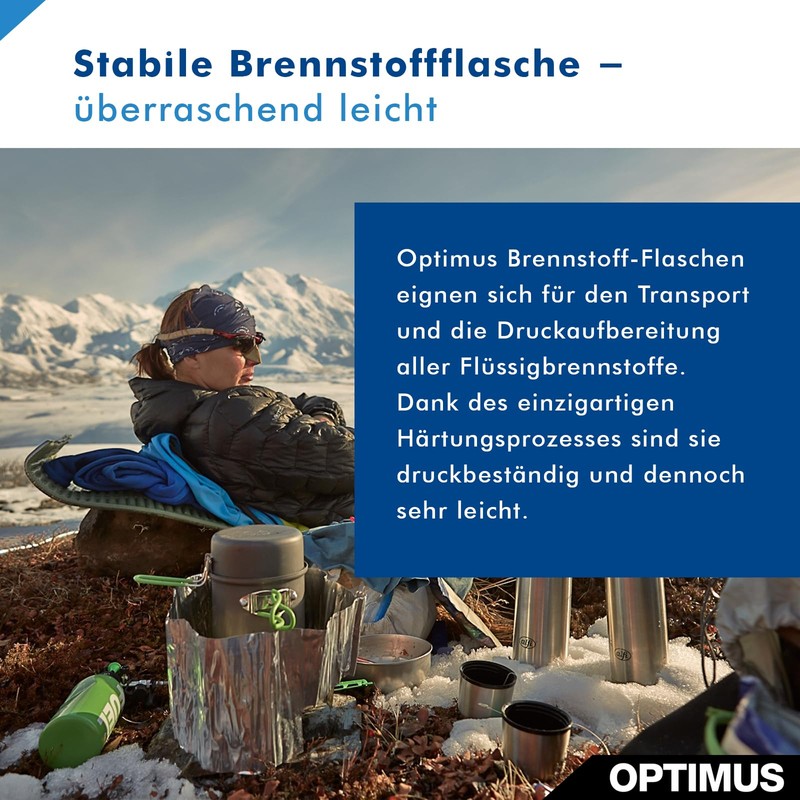 Optimus Brennstoffflasche Kindersicherung Brenstoffbehälter, Grün, 1.0 Liter