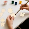 10pcs DIY 3D Flower Spring Wood Crafts to Paint,DIY Paintable