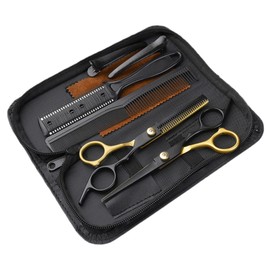 TweezerGuru Hair Cutting Scissors Kit, Professional Barber Scissors Set, Hair Cutting Scissors, Hair Scissors, Hair Cutting Scissors, Hair Cutting Blending Salon Scissors, Men, Women, Home Use, Low Rate, Beginners, Self Cutting (B)