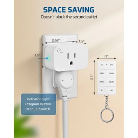 Dewenwils DEWNEWILS Remote Control Outlet with Timer, Indoor Remote Timer Outlet,100FT