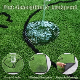 Qeils Reusable Puppy Pads, Washable Pee Pads for Dogs Durable Absorbent Leakproof Dog Training Pads for Home or Travel, Non-Slip Wee Wee Pads Potty Pads 72"x72"