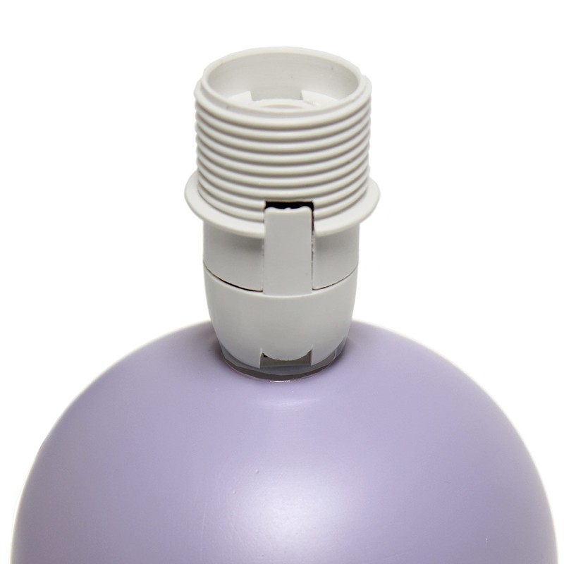 Simple Designs LT2008-PRP Mini Ceramic Globe Table Lamp with Matching