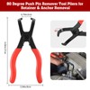 TOOLEAGUE 3Pcs Body Clip Pliers Set, 30 Degree and 80