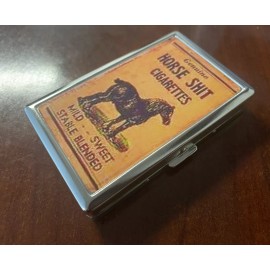Sweet Cig Case With Horse POOPOO Cigs Vintage Artwork  Holds Kings & 100's