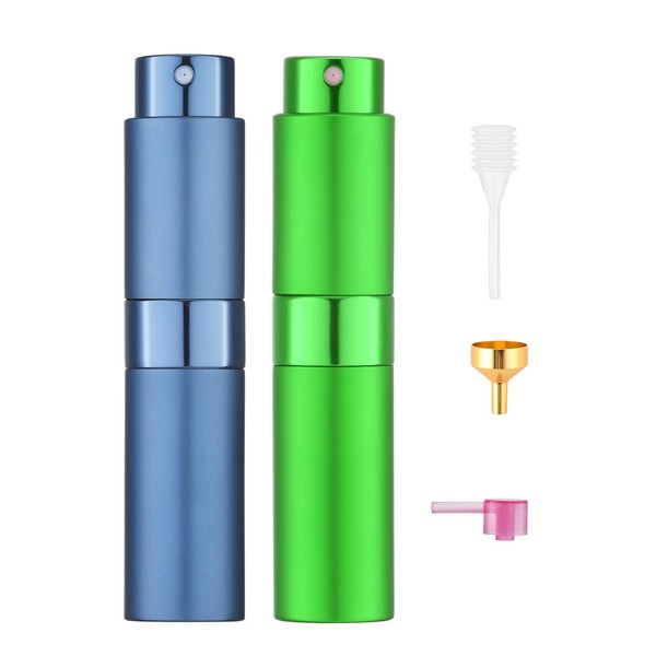 Tekson 8ml Travel Perfume Atomizer Refillable, Mini Cologne Spray Bottle