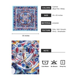 Coubeau Pack of 3 Women's Bandana, Silk Scarf, Hair Scarf, Women for Tying Neckerchief, Women's 35 Inch Large Square Headscarf, Set T