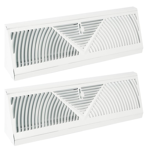 2 Pcs Baseboard Register Vent, 18 Inch Duct Opening Size