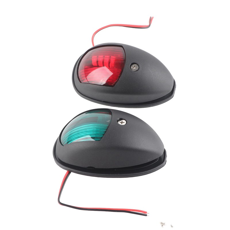 2pcs Waterproof Boat Navigation Light Green Red Marine LED for