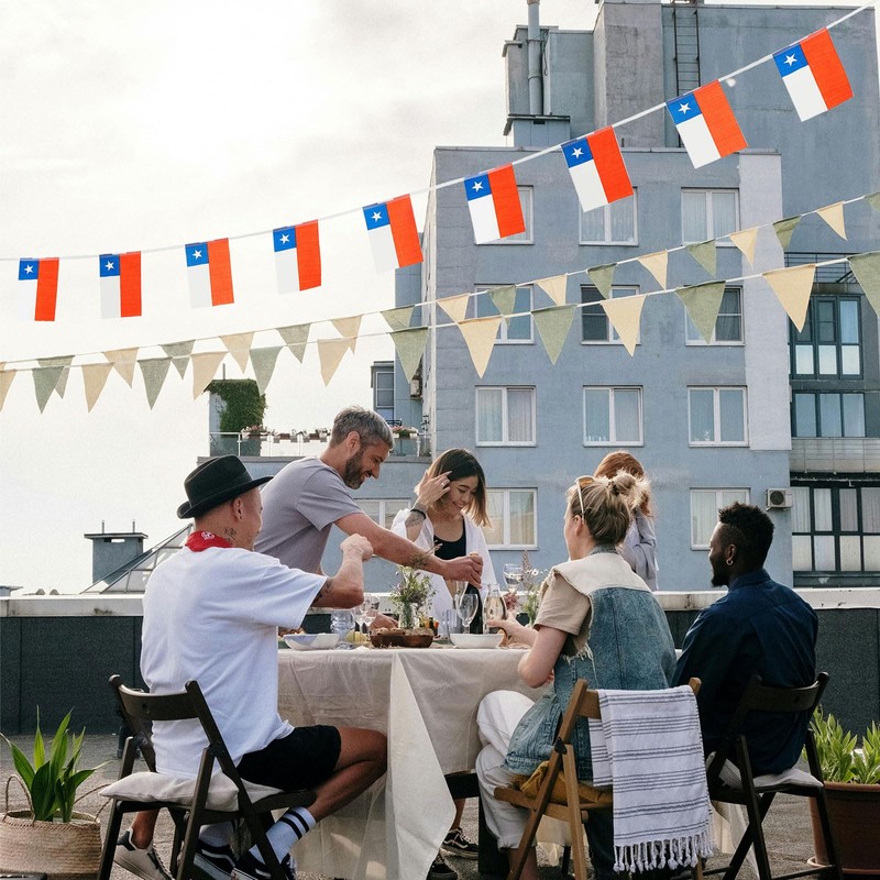 Chile Flags Chilean Small String Mini Flag Pennant Banner Decorations