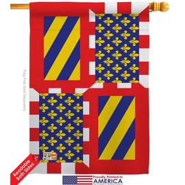 Nationality Burgundy Garden House Flags Kit Regional Nation International World Country Particular Area Small Decorative Gift Yard Banner Double-Sided Made in USA 28 X 40