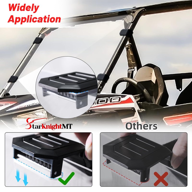 StarknightMT UTV Windshield Clamps-StarknightMT Adjustable Universal Clamp Strap Kit Compatible