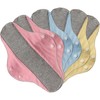 6pcs Reusable Pads, Washable Cotton Panty Liners for Women, Feminine