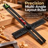 Adjustable Aluminum Metric Layout and Drilling Positioning Ruler