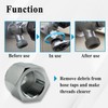 Ebrmeiwo 05265 Thread Clean Adapter for Household Outdoor Faucets, Clean